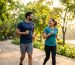 Indian couple jogging